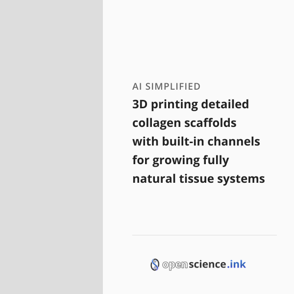 3D printing detailed collagen scaffolds with built-in channels for ...