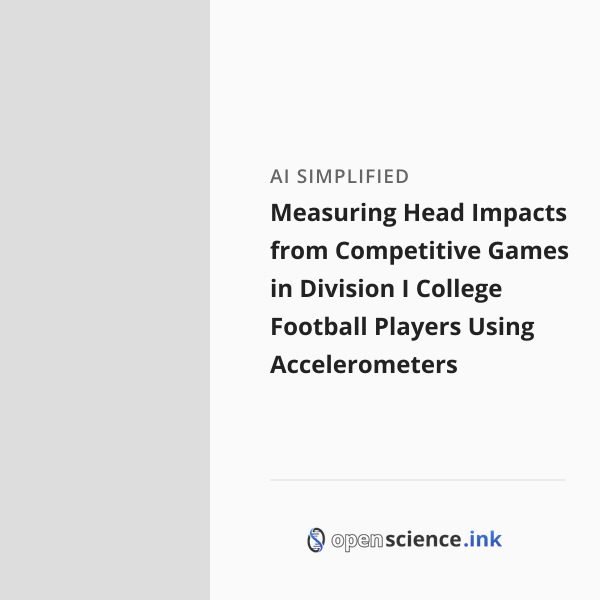 Measuring Head Impacts from Competitive Games in Division I College ...