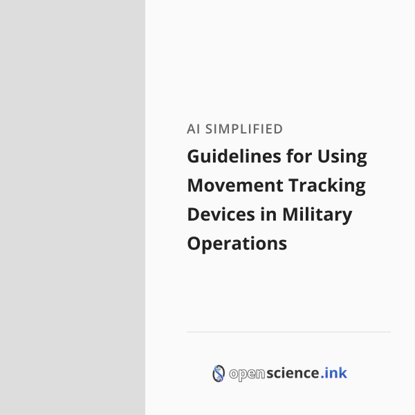 Guidelines for Using Movement Tracking Devices in Military Operations ...