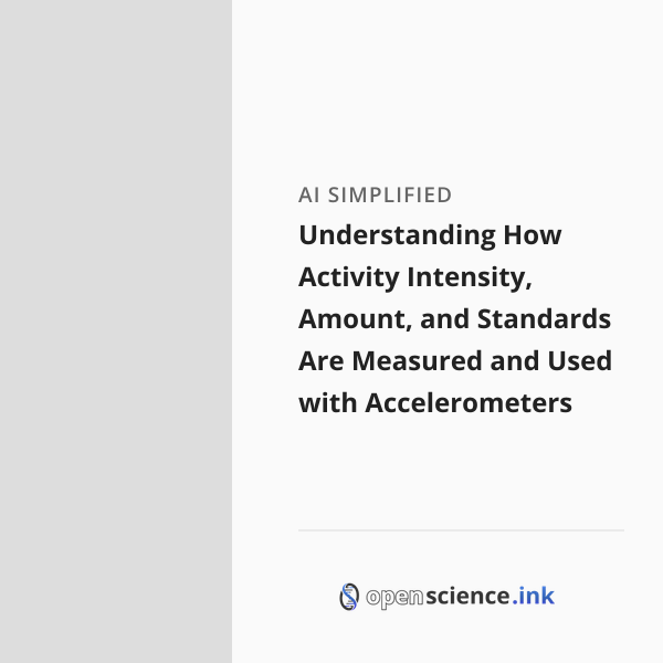 Understanding How Activity Intensity, Amount, and Standards Are ...