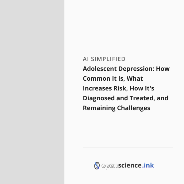 Adolescent Depression: How Common It Is, What Increases Risk, How It's ...