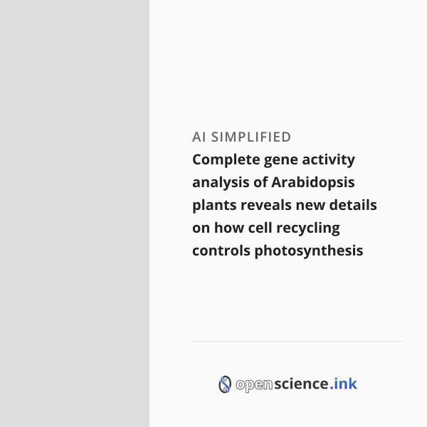 Complete gene activity analysis of Arabidopsis plants reveals new ...
