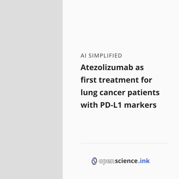 Atezolizumab as first treatment for lung cancer patients with PD-L1 ...