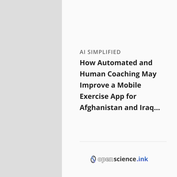 How Automated and Human Coaching May Improve a Mobile Exercise App for ...