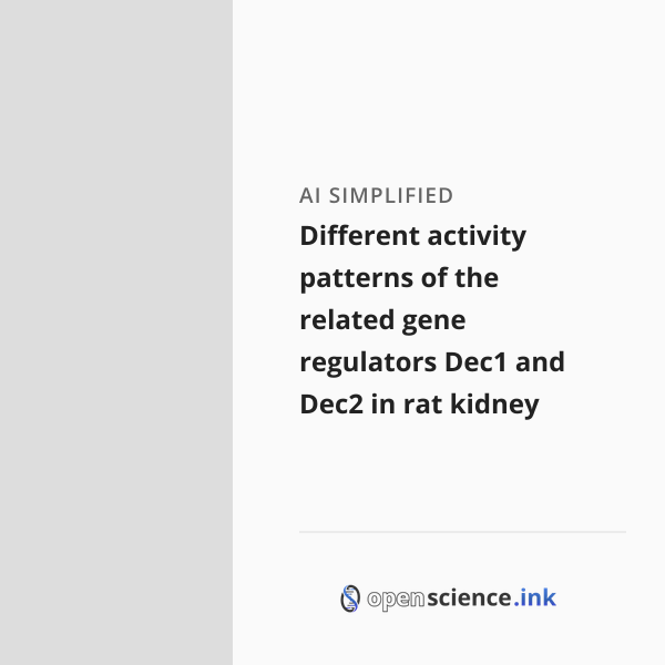 Dec Rat Different activity patterns of the related gene regulators Dec1 and ...