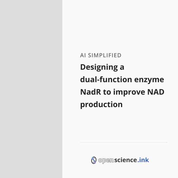 Designing a dual-function enzyme NadR to improve NAD production ...