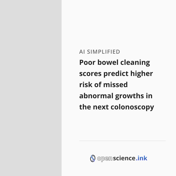 Poor bowel cleaning scores predict higher risk of missed abnormal ...
