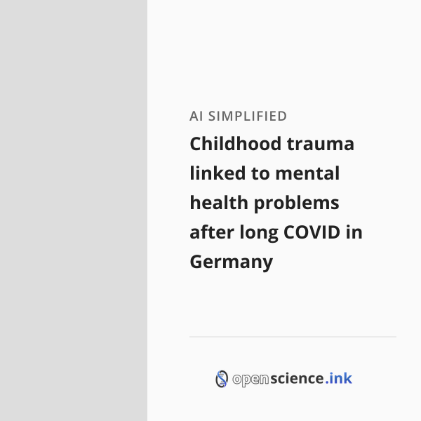 Childhood trauma linked to mental health problems after long COVID in ...
