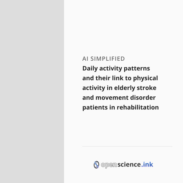 Daily activity patterns and their link to physical activity in elderly ...
