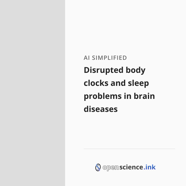 Sleep Disruption Animation Disrupted body clocks and sleep problems in brain diseases | studies ...