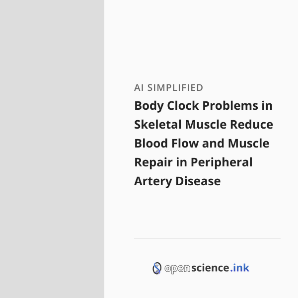 Body Clock Problems in Skeletal Muscle Reduce Blood Flow and Muscle ...