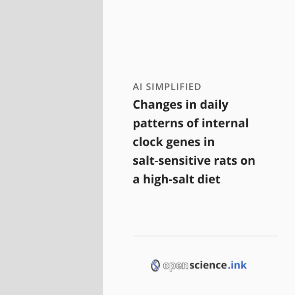 Salt Clock Changes in daily patterns of internal clock genes in salt-sensitive ...