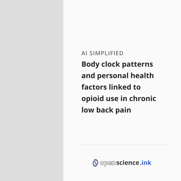 Body clock patterns and personal health factors linked to opioid use in ...