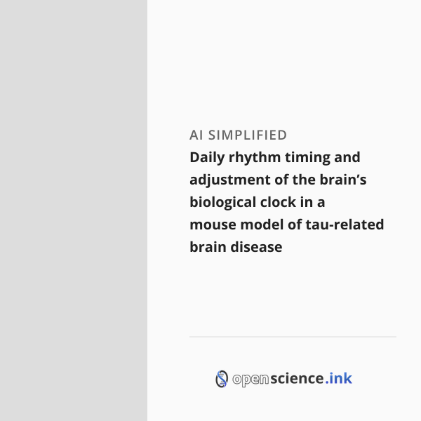 Timing Science Daily rhythm timing and adjustment of the brain’s biological clock in a ...