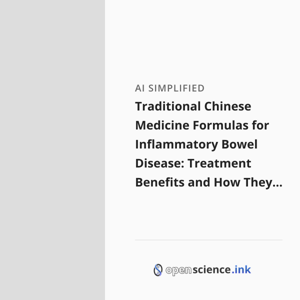 Traditional Chinese Medicine Formulas for Inflammatory Bowel Disease ...