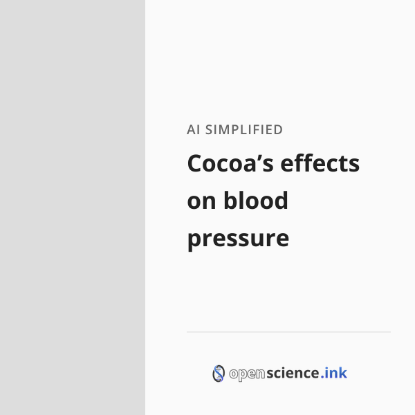 Cocoa Pulse Cocoa’s effects on blood pressure | studies, simplified