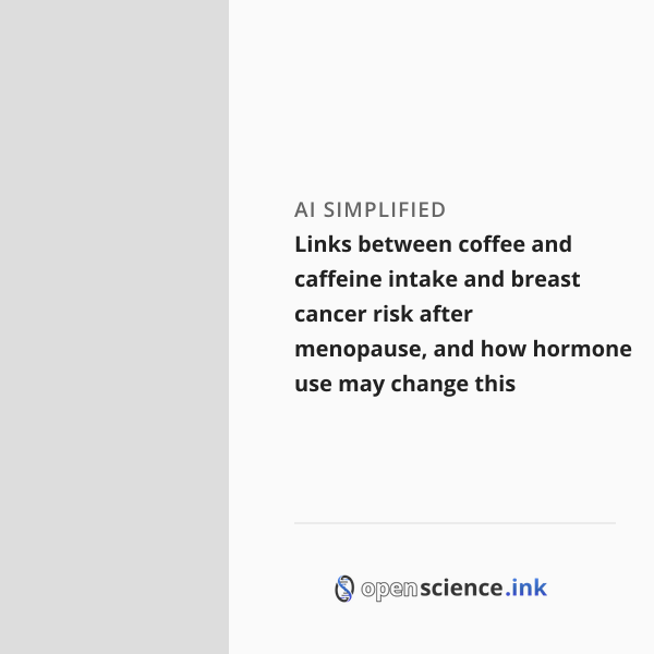 Links between coffee and caffeine intake and breast cancer risk after ...
