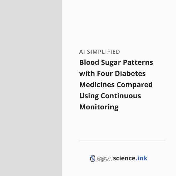 Diabetes Pattern Blood Sugar Patterns with Four Diabetes Medicines Compared Using ...