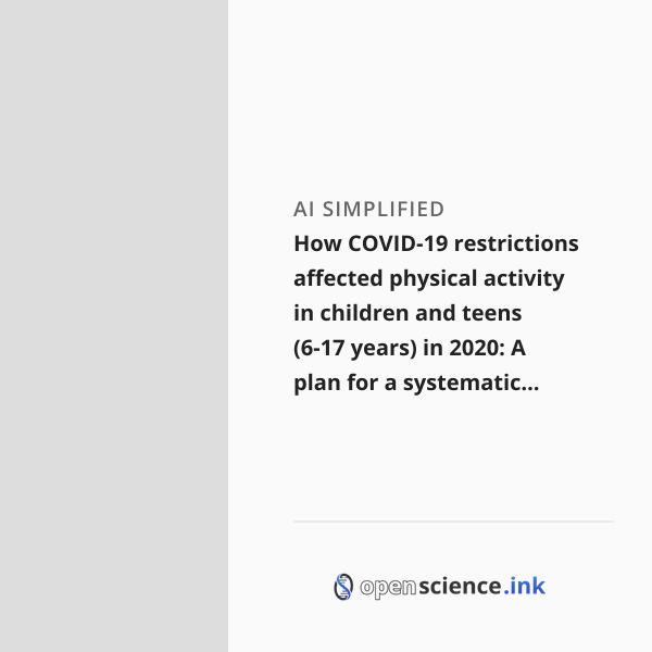 How COVID-19 restrictions affected physical activity in children and ...