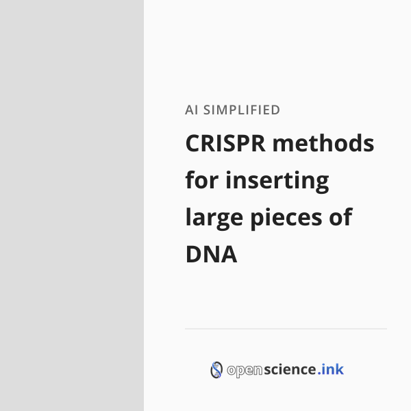 CRISPR methods for inserting large pieces of DNA | studies, simplified