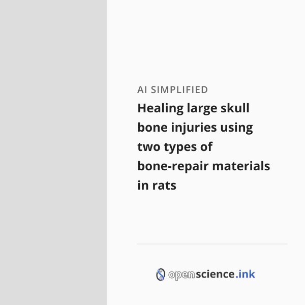 Healing large skull bone injuries using two types of bone-repair ...