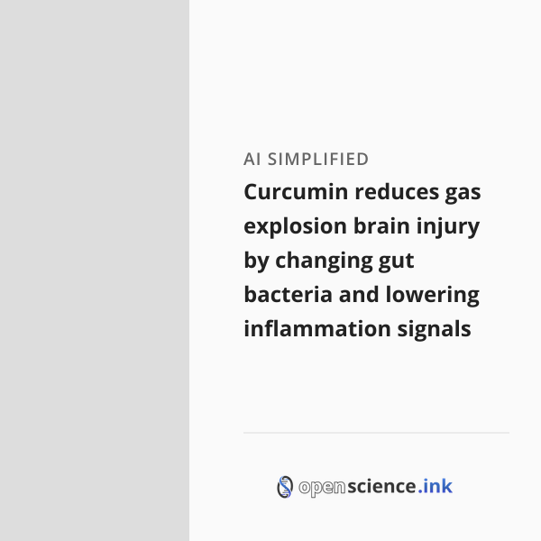 Curcumin reduces gas explosion brain injury by changing gut bacteria ...