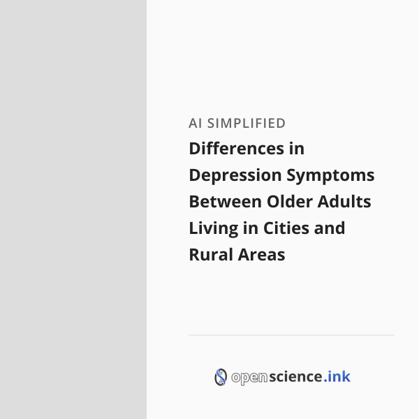 Differences in Depression Symptoms Between Older Adults Living in ...