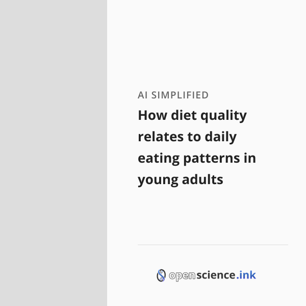 How diet quality relates to daily eating patterns in young adults ...