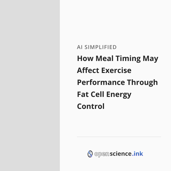 Fat Timing System How Meal Timing May Affect Exercise Performance Through Fat Cell Energy ...