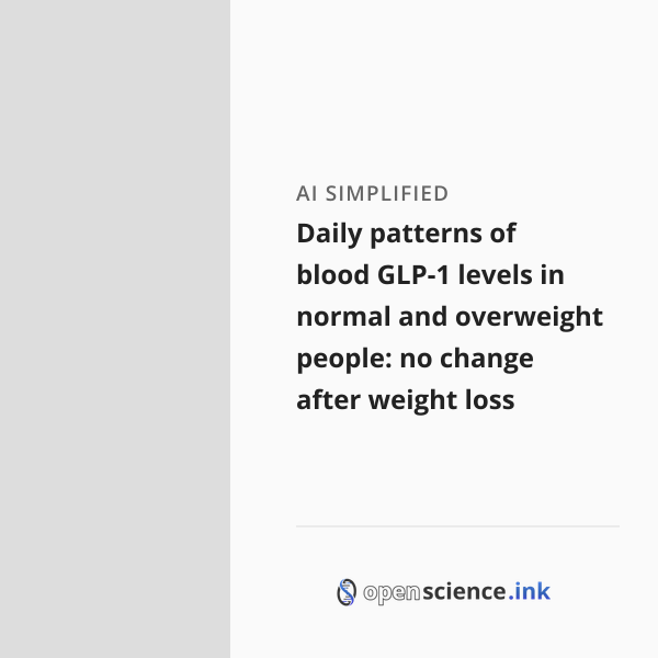 Daily patterns of blood GLP-1 levels in normal and overweight people ...