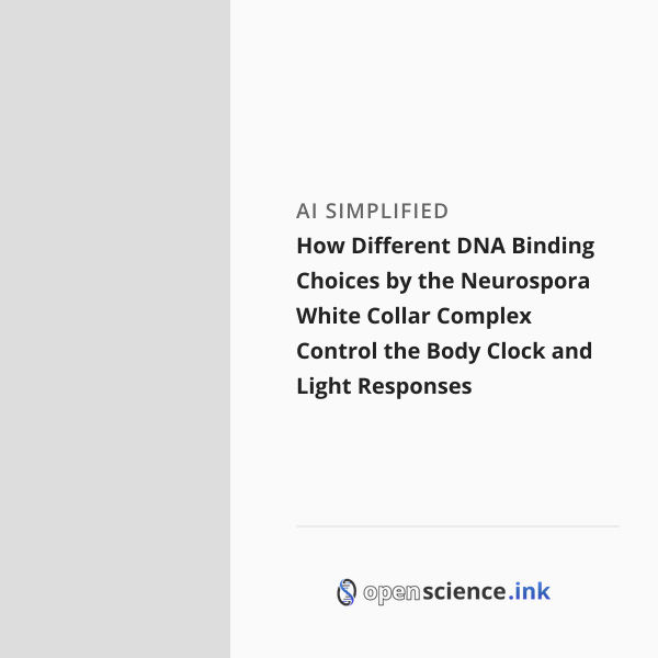 How Different DNA Binding Choices by the Neurospora White Collar ...
