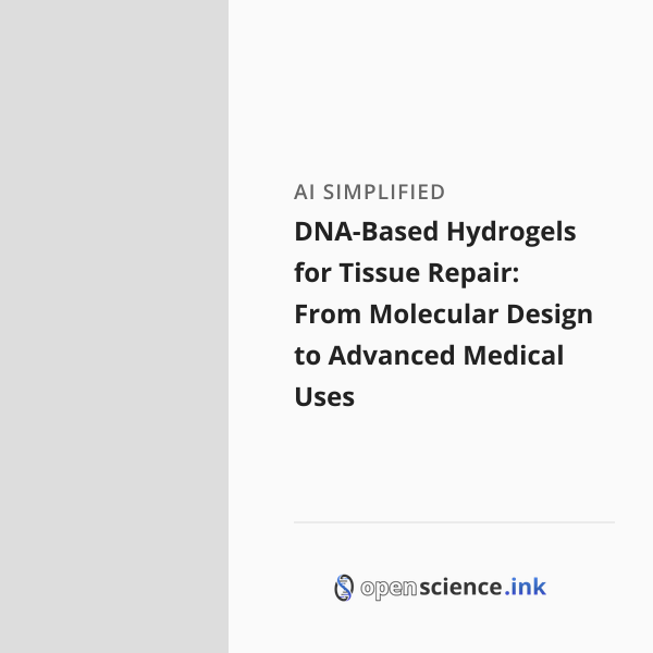 DNA-Based Hydrogels for Tissue Repair: From Molecular Design to ...