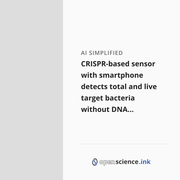 CRISPR-based sensor with smartphone detects total and live target ...