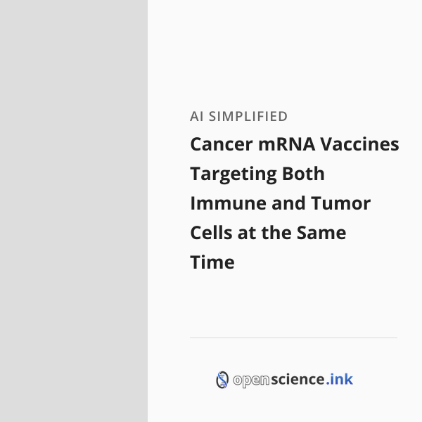 Cancer mRNA Vaccines Targeting Both Immune and Tumor Cells at the Same ...