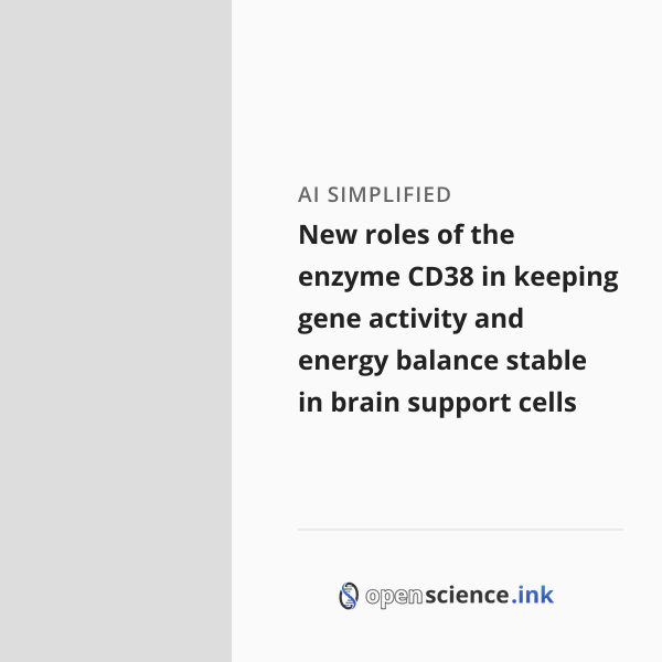 New roles of the enzyme CD38 in keeping gene activity and energy ...