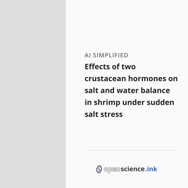 Rchh Effects of two crustacean hormones on salt and water balance in shrimp ...