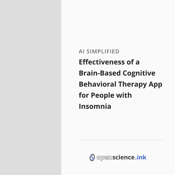 Effectiveness of a Brain-Based Cognitive Behavioral Therapy App for ...