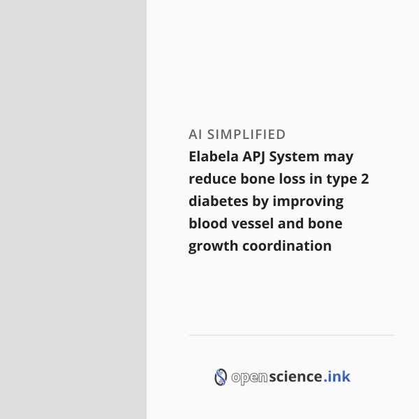 Elabela APJ System may reduce bone loss in type 2 diabetes by improving ...