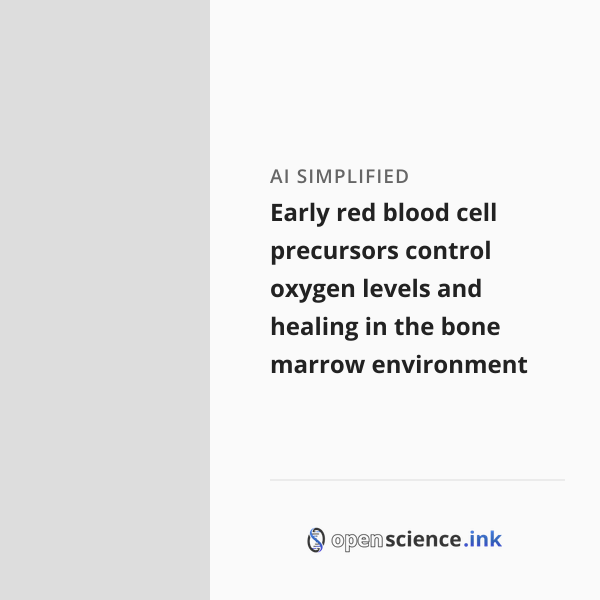 Early red blood cell precursors control oxygen levels and healing in ...