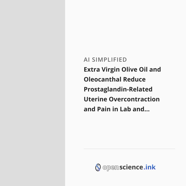 Extra Virgin Olive Oil and Oleocanthal Reduce Prostaglandin-Related ...