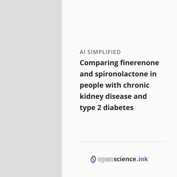 Comparing finerenone and spironolactone in people with chronic kidney ...