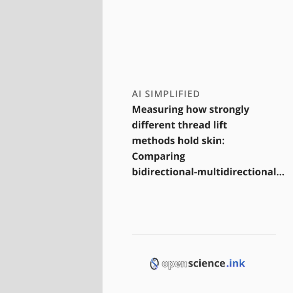 Measuring how strongly different thread lift methods hold skin ...