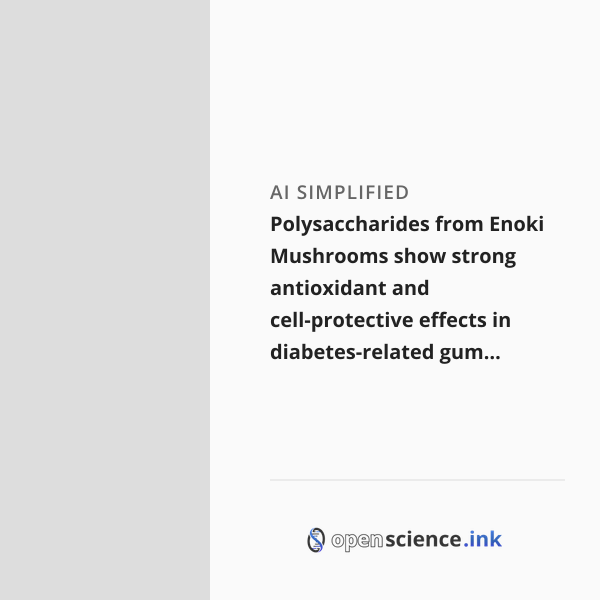 Polysaccharides from Enoki Mushrooms show strong antioxidant and cell ...
