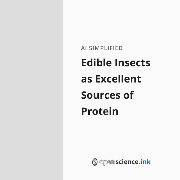Ink Sources Edible Insects as Excellent Sources of Protein | studies, simplified