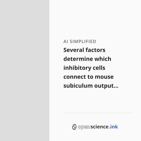 Several factors determine which inhibitory cells connect to mouse ...