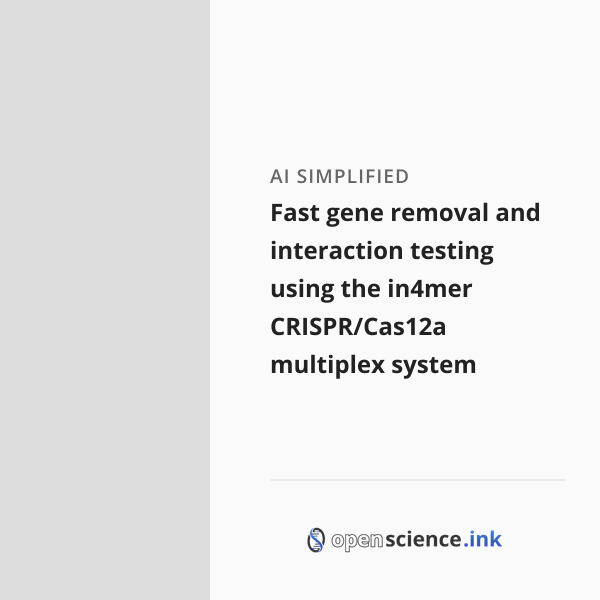 Fast gene removal and interaction testing using the in4mer CRISPR ...