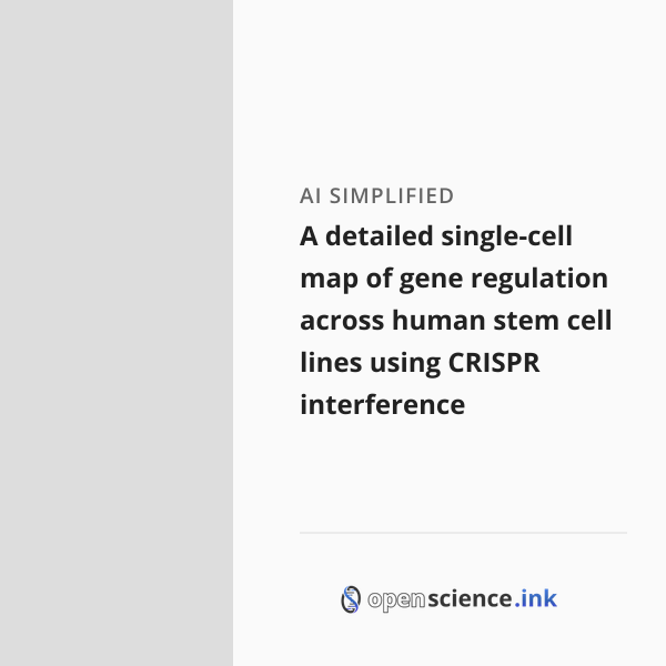 A detailed single-cell map of gene regulation across human stem cell ...