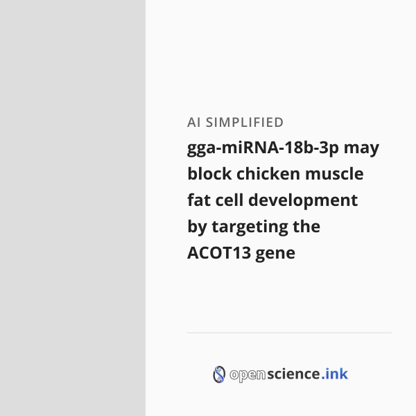 Chicken Cell Block gga-miRNA-18b-3p may block chicken muscle fat cell development by ...