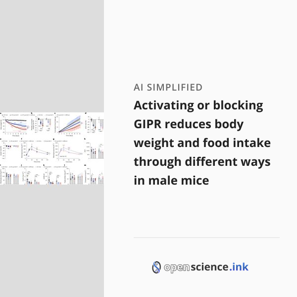 Activating or blocking GIPR reduces body weight and food intake through ...