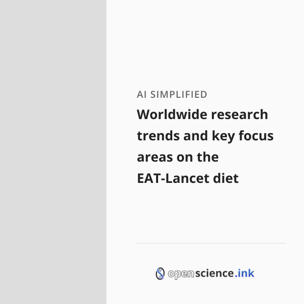 Worldwide research trends and key focus areas on the EAT-Lancet diet ...